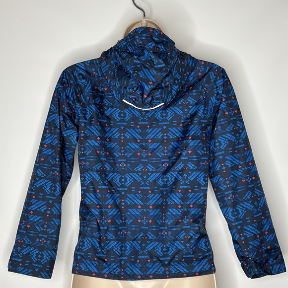 Columbia Black and Blue Geometric Windbreaker - Picture 3 of 11